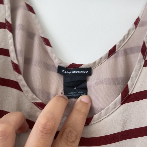 Club Monaco Striped Silk Dress - Picture 2 of 5